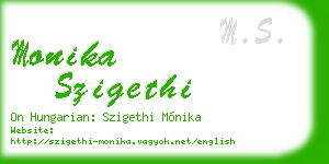 monika szigethi business card